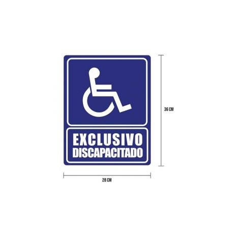 Cartel «exclusivo para discapacitados»