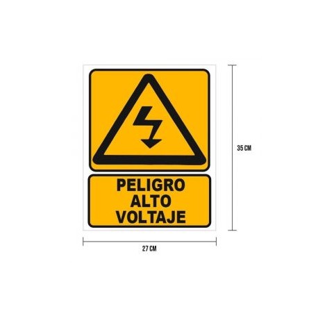 Cartel «peligro alto voltaje»