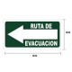 Cartel «ruta de evacuación» (izquierda)