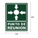 Cartel «punto de reunión»
