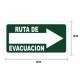 Cartel «ruta de evacuación» (derecha)