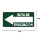 Cartel «ruta de evacuación» (izquierda)