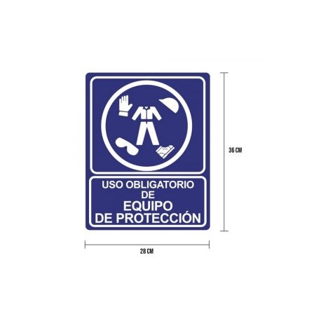 Cartel «uso obligatorio de equipo de seguridad»