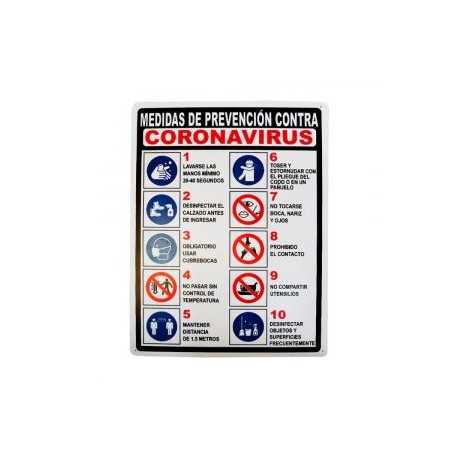 Cartel Medidas de Prevención Coronavirus
