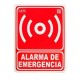 Cartel «alarma de emergencia»