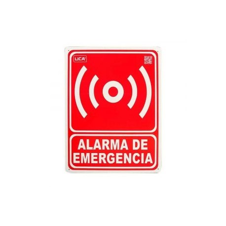 Cartel «alarma de emergencia»
