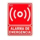 Cartel «alarma de emergencia»