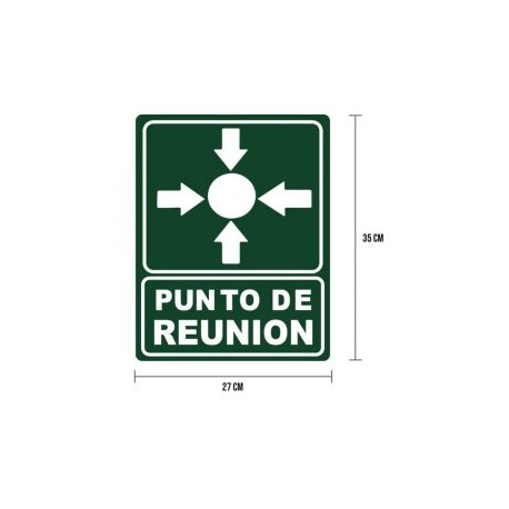 Cartel «punto de reunión»