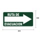 Cartel «ruta de evacuación» (derecha)