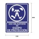 Cartel «uso obligatorio de equipo de seguridad»
