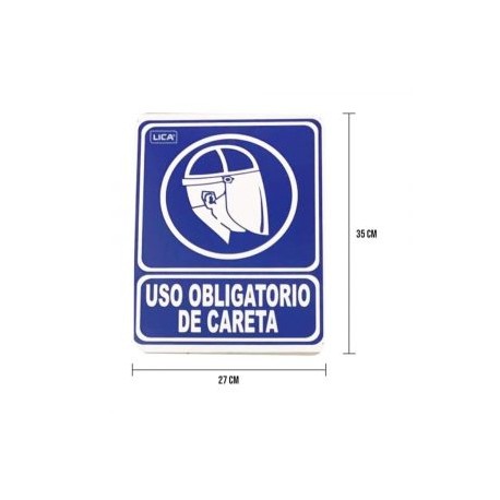 Cartel Uso Obligatorio de protector facial